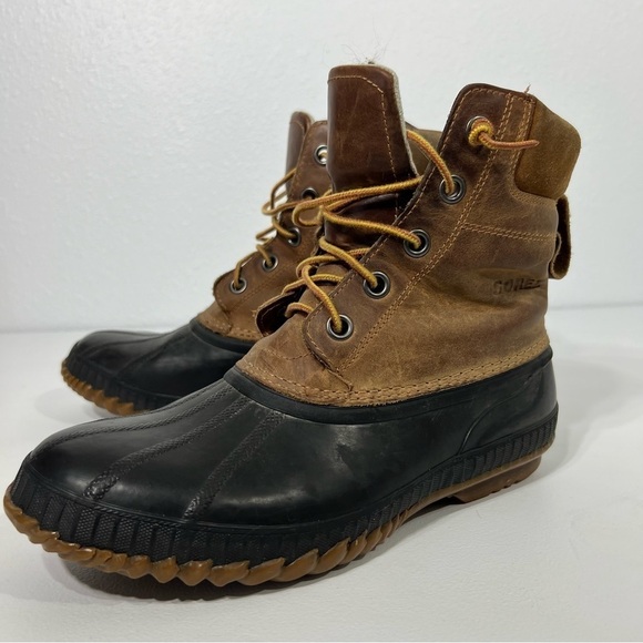 Sorel Cheyenne Lace Up Boots Men's 9.5 Waterproof Full Grain Leather Thinsulate - Picture 4 of 9